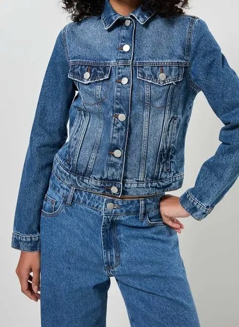 jaqueta jeans básica jaqueta jeans básica