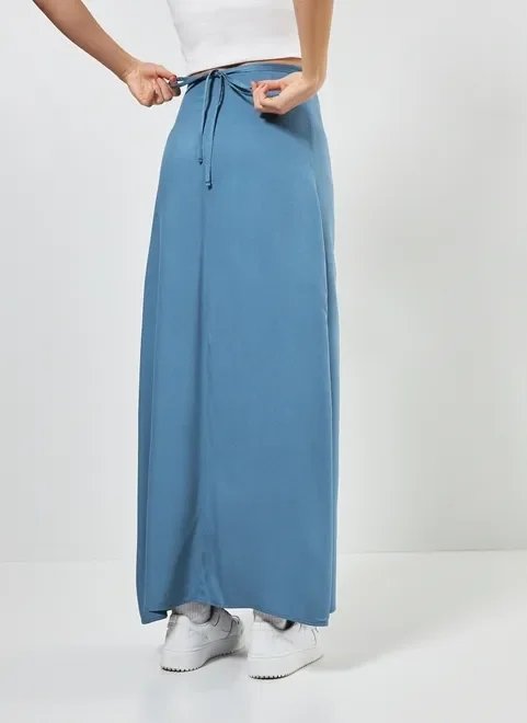 saia envelope longa azul saia envelope longa azul