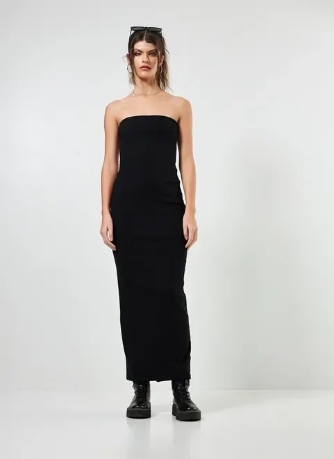 vestido tubinho midi sem alça vestido tubinho midi sem alça