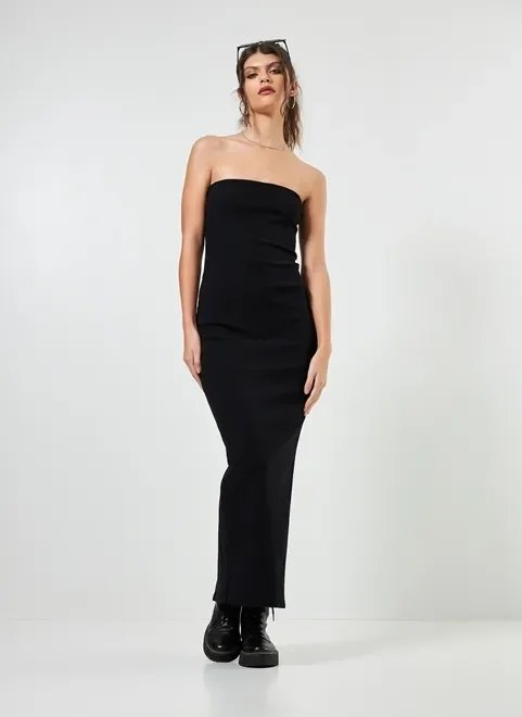 vestido tubinho midi sem alça vestido tubinho midi sem alça