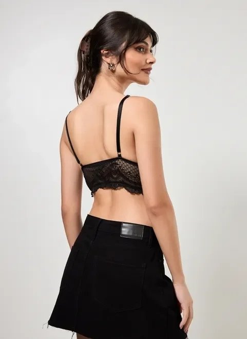 top de renda com vazado top de renda com vazado