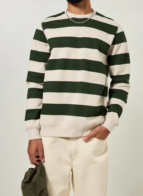 moletom listrado sem capuz moletom listrado sem capuz