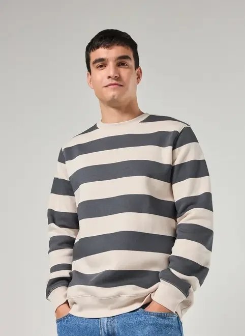 moletom listrado sem capuz moletom listrado sem capuz