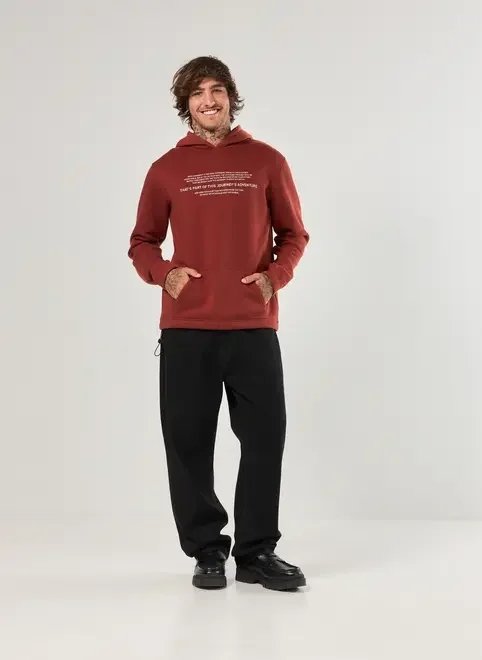moletom canguru bordô com escrito moletom canguru bordô com escrito