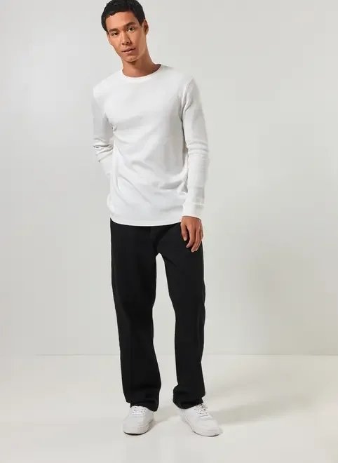 camiseta manga longa com textura camiseta manga longa com textura