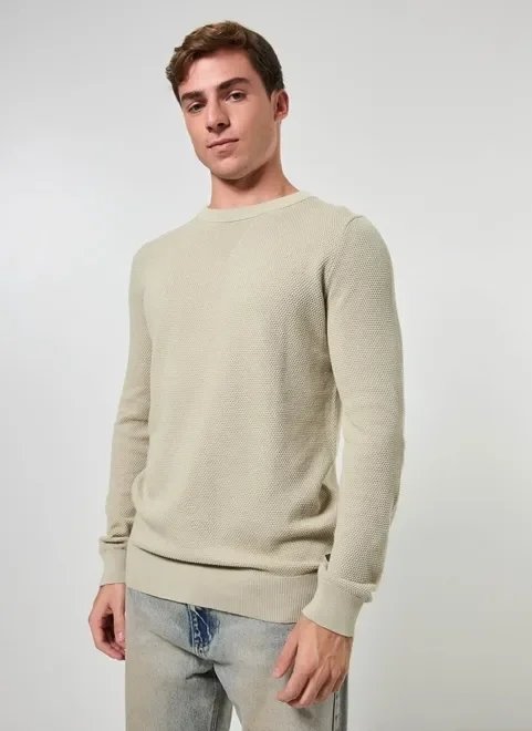 blusa de tricô texturizada blusa de tricô texturizada