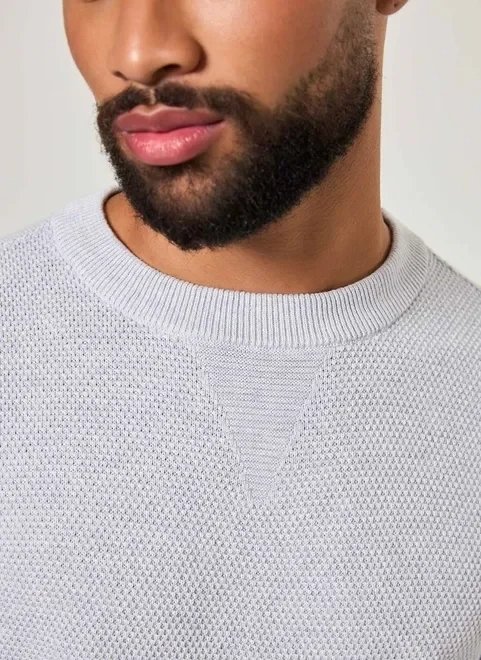 blusa de tricô texturizada blusa de tricô texturizada