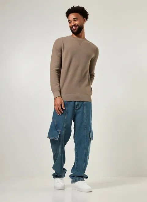 blusa de tricô texturizada blusa de tricô texturizada