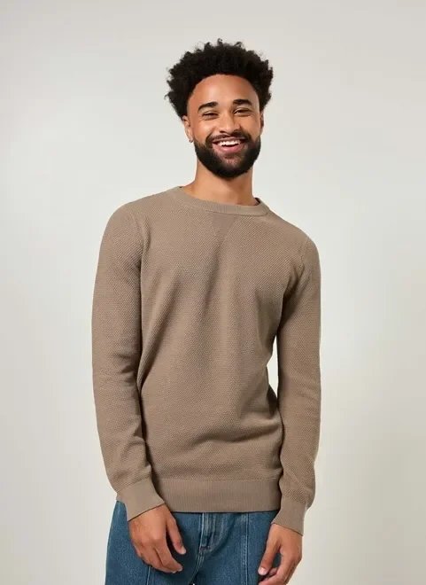 blusa de tricô texturizada blusa de tricô texturizada