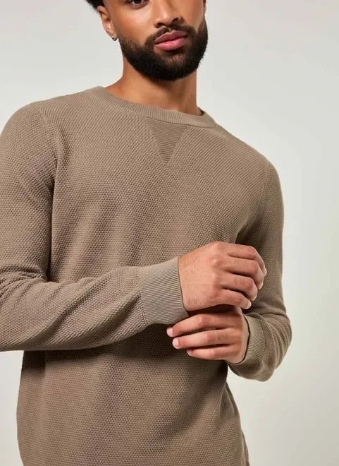 blusa de tricô texturizada blusa de tricô texturizada