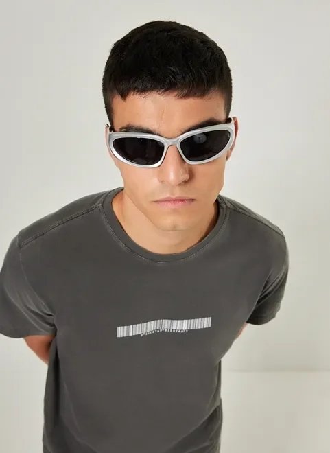 óculos de sol prateado y2k óculos de sol prateado y2k