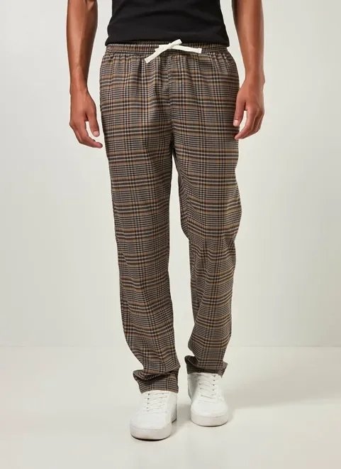 calça reta xadrez calça reta xadrez