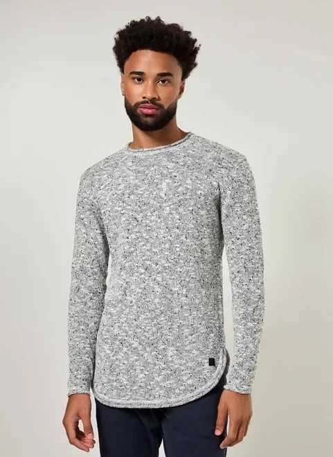 blusa em tricô mescla blusa em tricô mescla