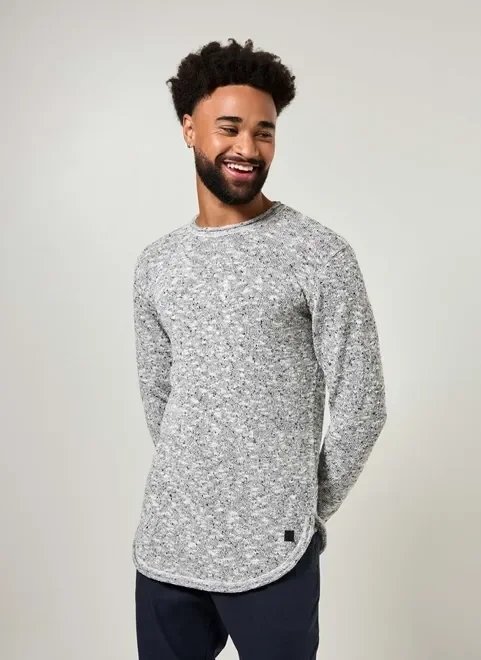 blusa em tricô mescla blusa em tricô mescla