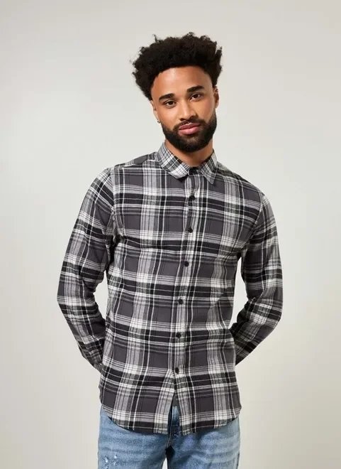 camisa flanela xadrez preto e branco camisa flanela xadrez preto e branco