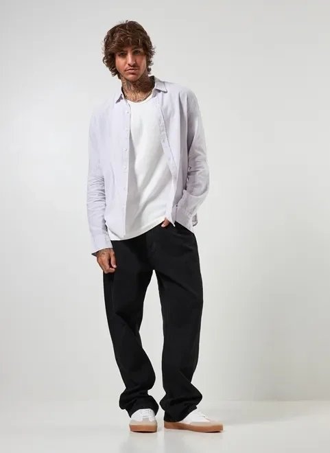 camisa manga longa com linho camisa manga longa com linho