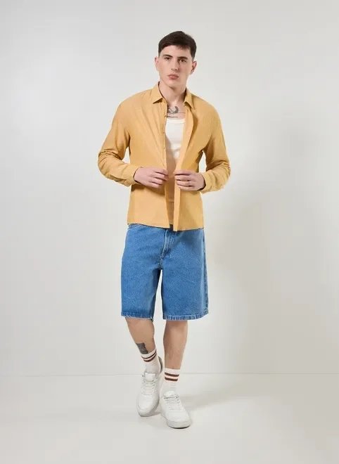 camisa manga longa com linho camisa manga longa com linho