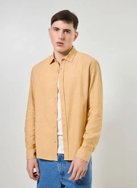 camisa manga longa com linho camisa manga longa com linho