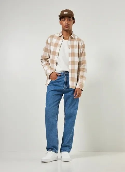 camisa em flanela xadrez claro camisa em flanela xadrez claro