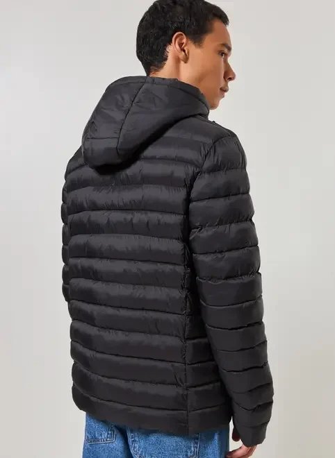 jaqueta puffer preta leve jaqueta puffer preta leve