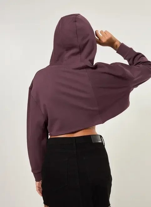 blusão de moletom cropped com capuz blusão de moletom cropped com capuz
