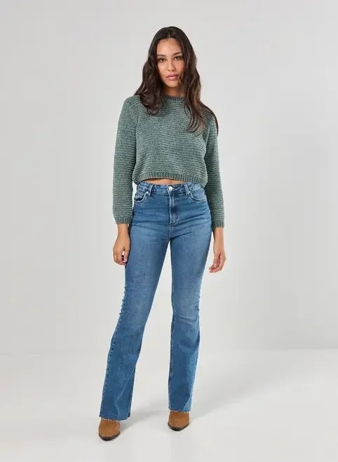 blusa de tricô chenille canelado blusa de tricô chenille canelado