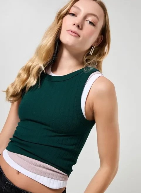 regata malha seamless canelada regata malha seamless canelada