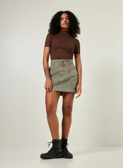 blusa com golinha em poliamida blusa com golinha em poliamida