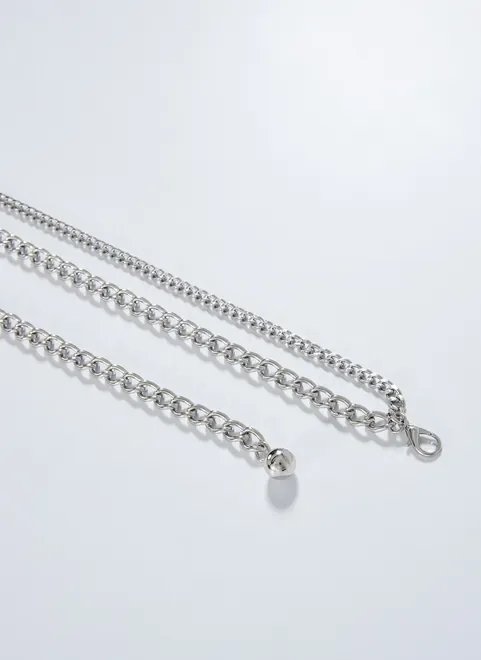 cinto de correntes prateadas cinto de correntes prateadas