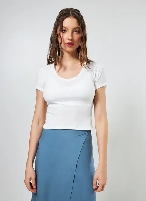 blusa básica em ribana blusa básica em ribana