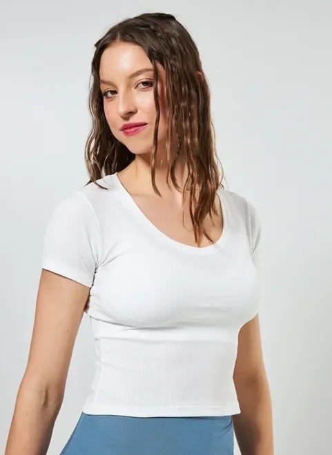 blusa básica em ribana blusa básica em ribana