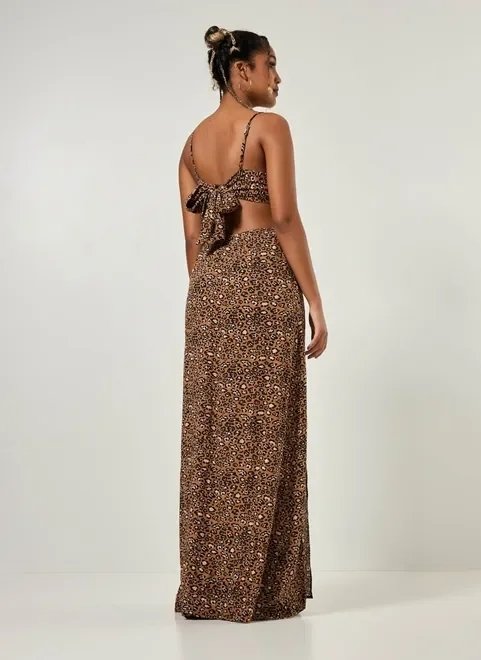 vestido longo oncinha com fenda vestido longo oncinha com fenda