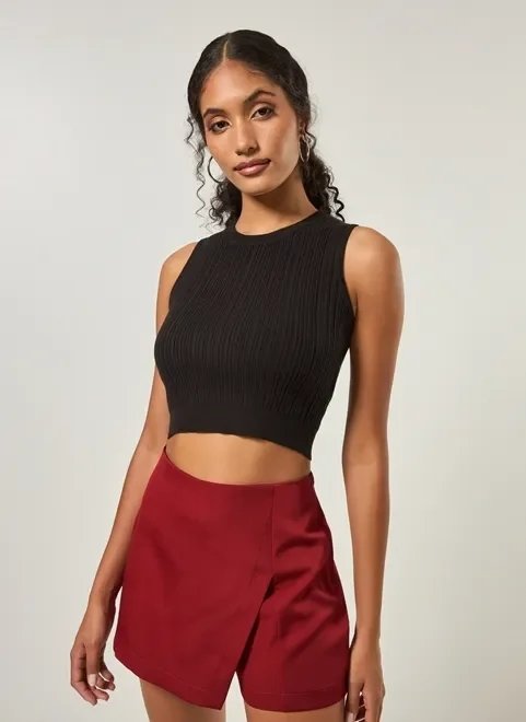 regata cropped em tricô canelado regata cropped em tricô canelado