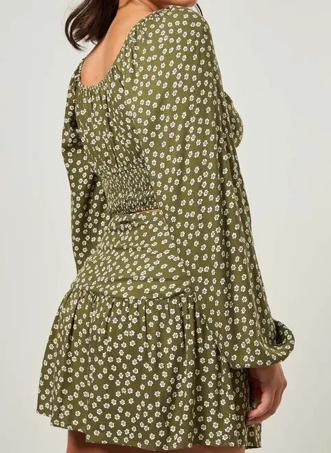 cropped manga longa verde florzinhas cropped manga longa verde florzinhas