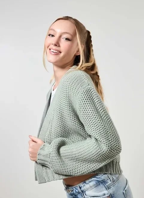 cardigan em tricô encorpado cardigan em tricô encorpado