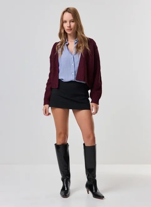 cardigan em tricô encorpado cardigan em tricô encorpado