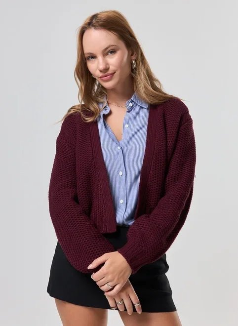cardigan em tricô encorpado cardigan em tricô encorpado