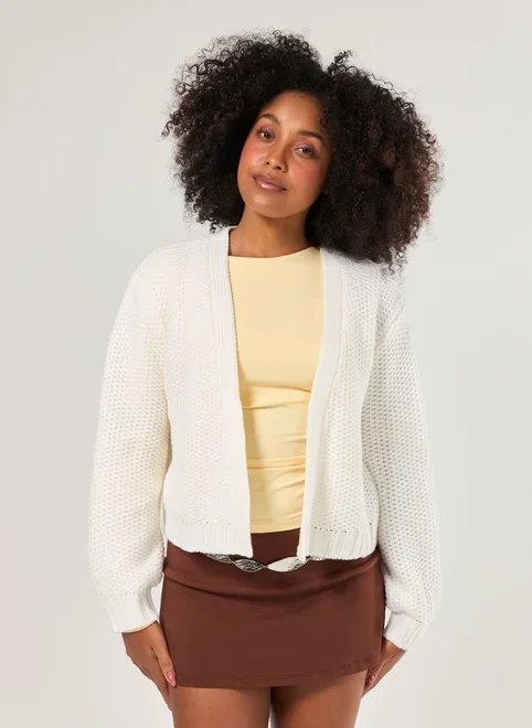 cardigan em tricô encorpado cardigan em tricô encorpado