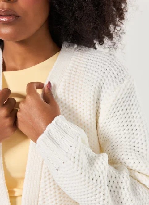 cardigan em tricô encorpado cardigan em tricô encorpado