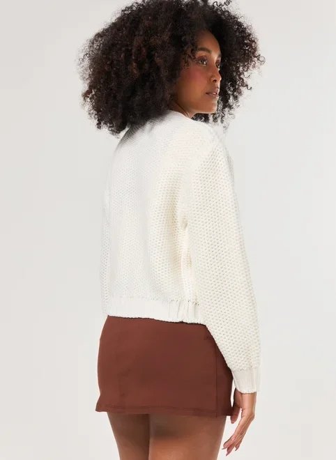 cardigan em tricô encorpado cardigan em tricô encorpado