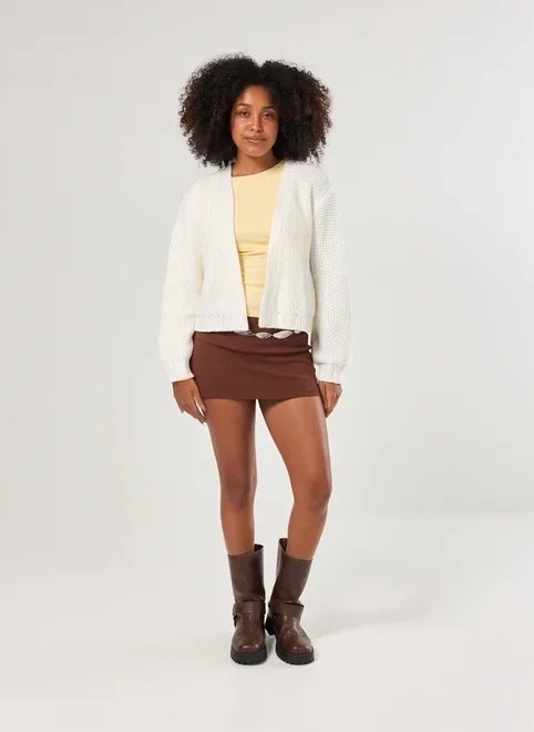 cardigan em tricô encorpado cardigan em tricô encorpado