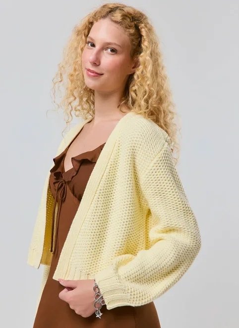 cardigan em tricô encorpado cardigan em tricô encorpado