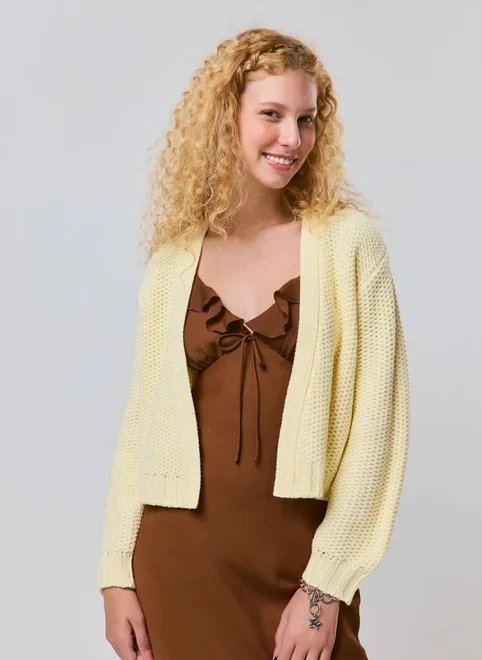cardigan em tricô encorpado cardigan em tricô encorpado