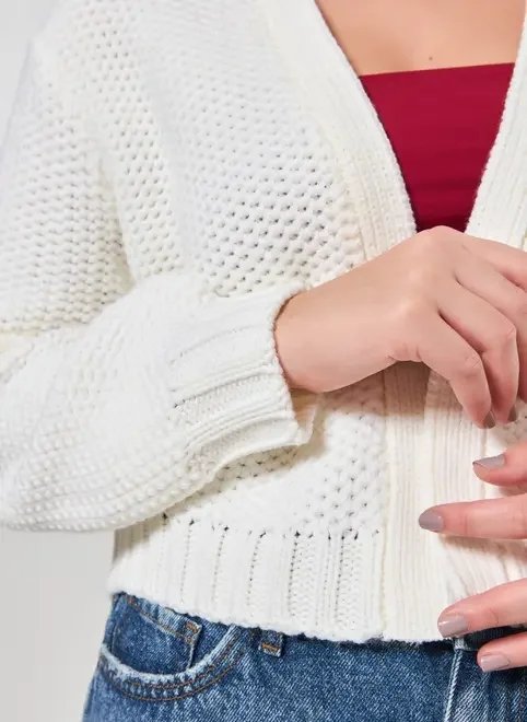 cardigan em tricô encorpado cardigan em tricô encorpado