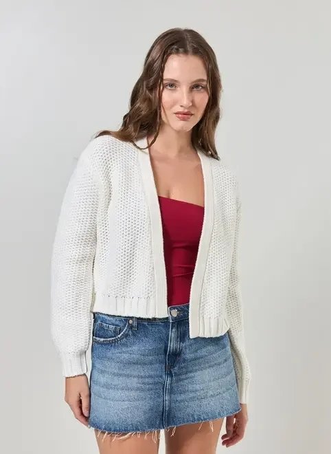 cardigan em tricô encorpado cardigan em tricô encorpado