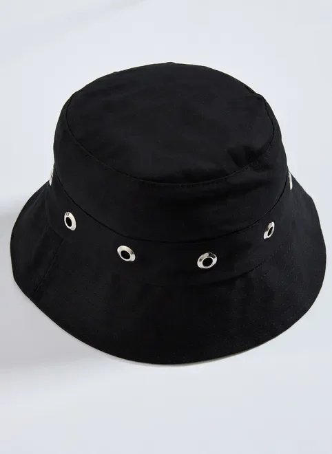 bucket hat preto ilhós bucket hat preto ilhós