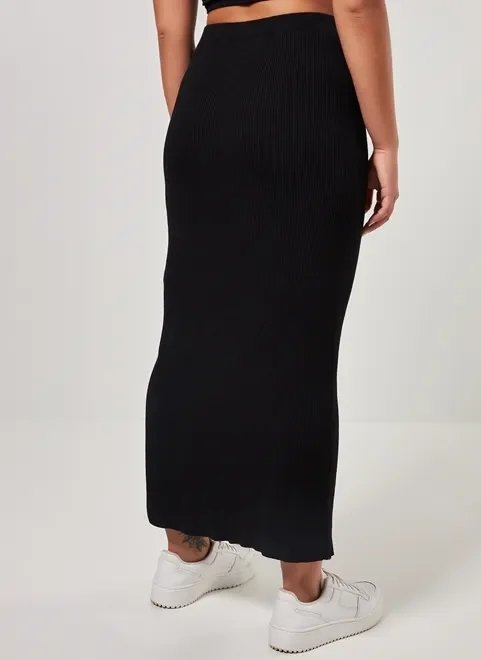 saia midi em malha de tricô saia midi em malha de tricô