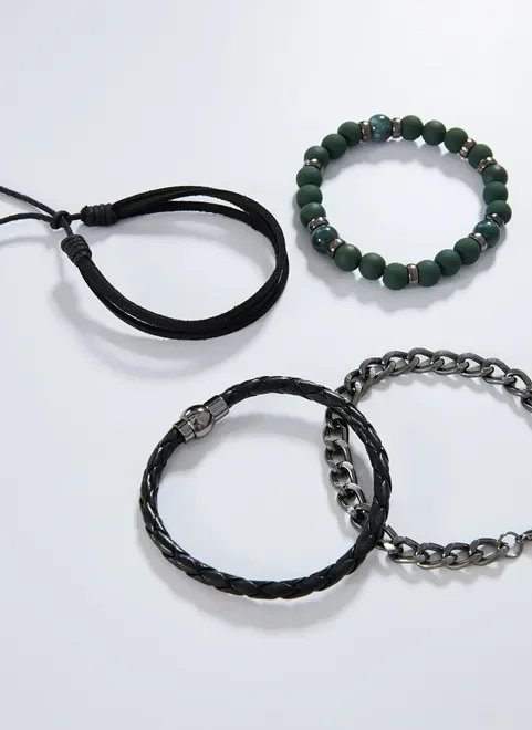 pulseiras preto com verde escuro pulseiras preto com verde escuro