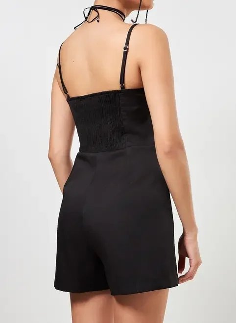 vestido macaquinho alfaiataria preto vestido macaquinho alfaiataria preto