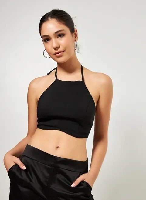 cropped frente única preto cropped frente única preto